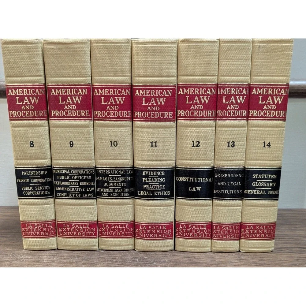 Complete Set American Law & Procedure La Salle Extension University 1962 Vo 1-14